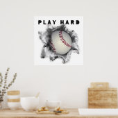 Poster Motivation du baseball (Cuisine)