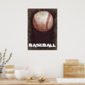 Poster Motivation du baseball rétro (Cuisine)