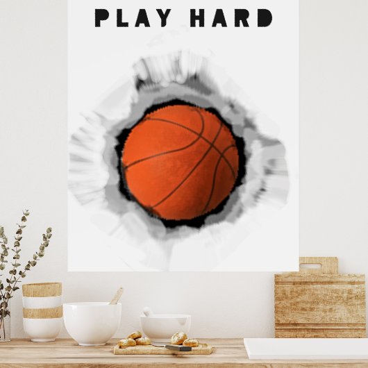 Poster Motivation du basket-ball (Cuisine)