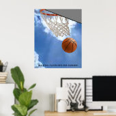Poster Motivation du basket-ball (Bureau à domicile)