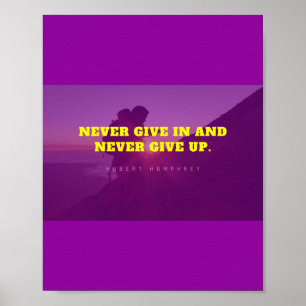 Poster Motivation du coucher de soleil rose