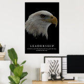 Poster Motivation du leadership de l'aigle américain (Bureau à domicile)