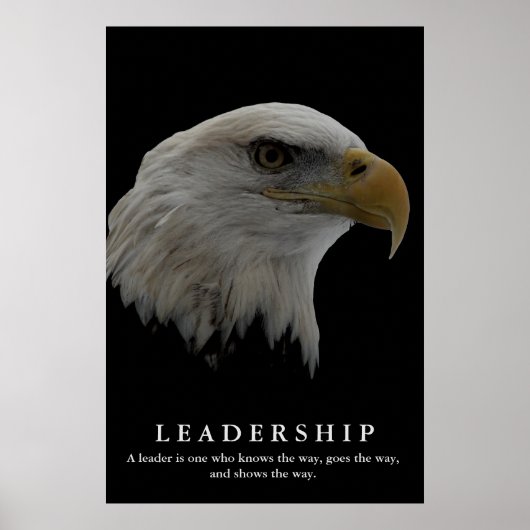 Poster Motivation du leadership de l'aigle américain (Devant)