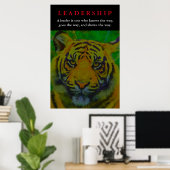 Poster Motivation du leadership tigre (Bureau à domicile)