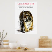Poster Motivation du leadership tigre (Cuisine)