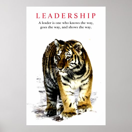 Poster Motivation du leadership tigre (Devant)