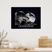 Poster Motivation du leadership Wolf et Raven (Cuisine)