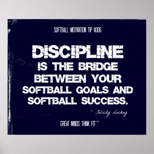 Poster Motivation du softball 006 (Devant)