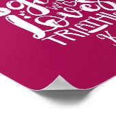 Poster Motivation du triathlon cool Typographie rouge et  (Coin)