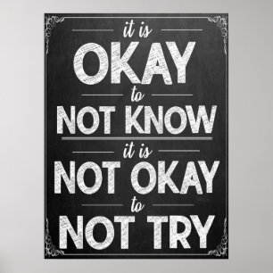 Poster Motivation en classe noire et blanche