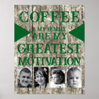 Motivation famille de café 4 photo gris vert