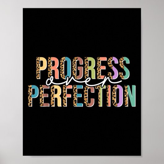 Poster Motivation Femmes Enseignante Chemise Progrès sur (Devant)