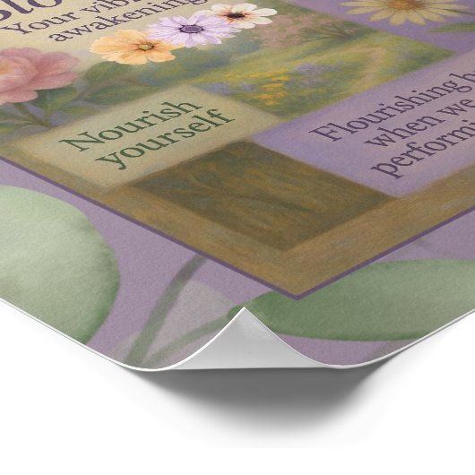 Poster Motivation florale (Coin)