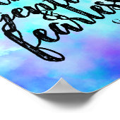 Poster motivation Gandhi être sans peur citation bleu (Coin)