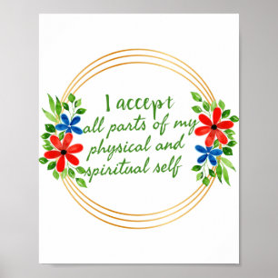 Poster Motivation gracieuse mots pour la vie