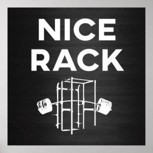 Poster Motivation Gym Funny - Belle Rack, Rack Squat