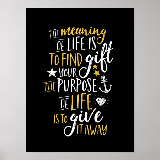 Poster Motivation Inspirationnelle Citation Le Sens De La (Devant)