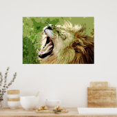 Poster Motivation Leadership Roaring Lion Pop Art (Cuisine)