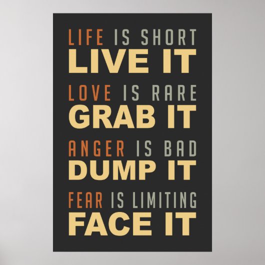 Poster Motivation Life Advice (Devant)