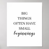 Poster Motivation minimaliste en noir et blanc (Devant)