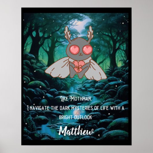 Poster Motivation Mothman Cryptid (Devant)