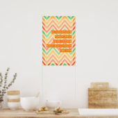 Poster Motivation motif Zigzag (Cuisine)
