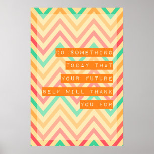 Poster Motivation motif Zigzag