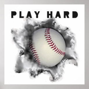 Poster Motivation pour le Baseball