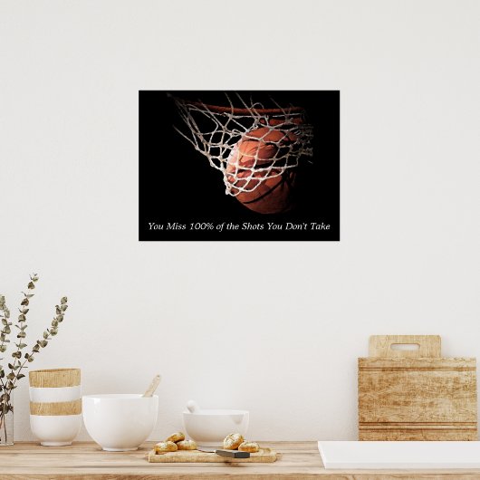 Poster Motivation Quote Basketball (Cuisine)