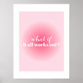 Poster Motivation rose simple (Devant)