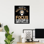 Poster Motivation - Se concentrer sur les objectifs et no (Bureau à domicile)