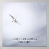 Poster Motivation Seagull Carpe Diem French Fries Mini (Devant)