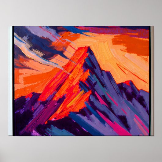 Poster Motivational Abstract Landscape: Summit Ascend (Devant)