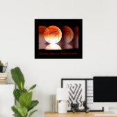 Poster Motivational Basketball - Play Have Fun Enjoy Game (Bureau à domicile)