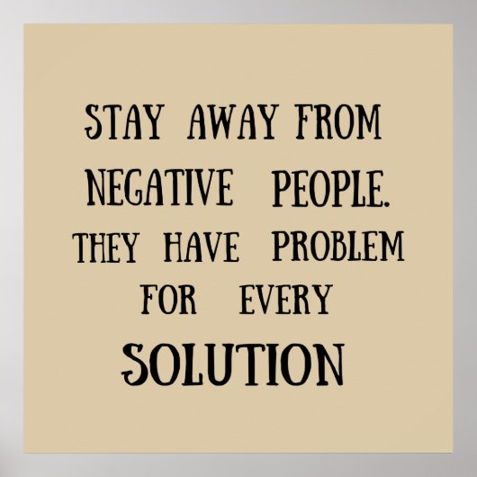 Poster Motivational cite des paroles de vie amusantes (Devant)