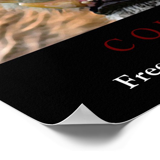 Poster Motivational Courage Tiger Liberté être audacieux (Coin)