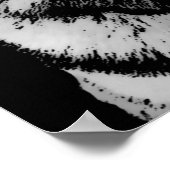 Poster Motivational Courage Tiger noir blanc (Coin)