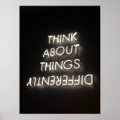 Poster Motivational Graphics Penser différemment blanc (Devant)