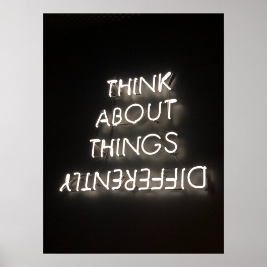Poster Motivational Graphics Penser différemment blanc (Devant)