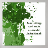 Poster Motivational Green Paint Splatz (Devant)