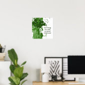 Poster Motivational Green Paint Splatz (Bureau à domicile)