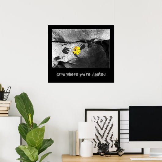 Poster Motivational "Growth" (Bureau à domicile)