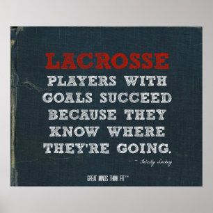 Poster Motivational Lacrosse pour la réussite!