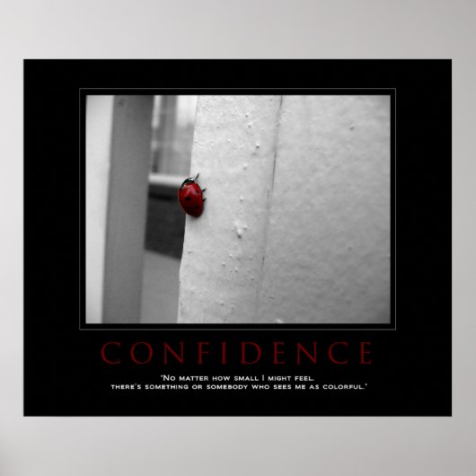Poster Motivational Ladybug "Confiance" (Devant)