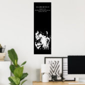 Poster Motivational Leadership Quote Lion Black White (Bureau à domicile)