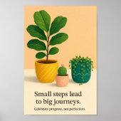Poster Motivational Plant Quote Art, Inspirational Phrase (Devant)