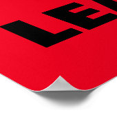 Poster Motivational Pop Art Leadership Wolf Black Red (Coin)