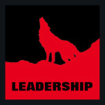 Poster Motivational Pop Art Leadership Wolf Black Red<br><div class="desc">Oeuvre numérique - Howling Wolf Computer Animal Art - College Pop Art - Wild Big Animals Ordinateur Images</div>