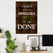 Poster Motivational Possibilité Citation Couleur Brown (Bureau à domicile)