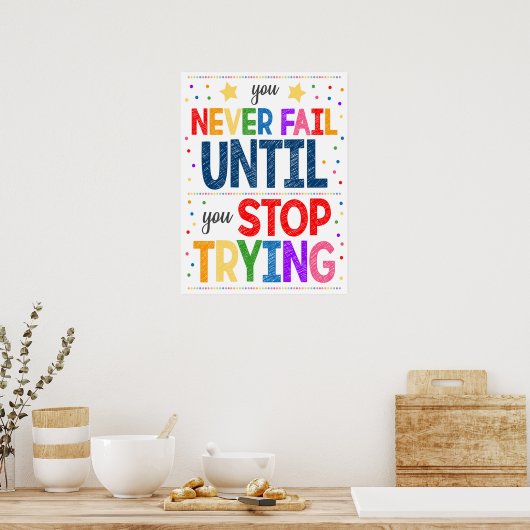 Poster Motivational Rainbow Classroom (Cuisine)